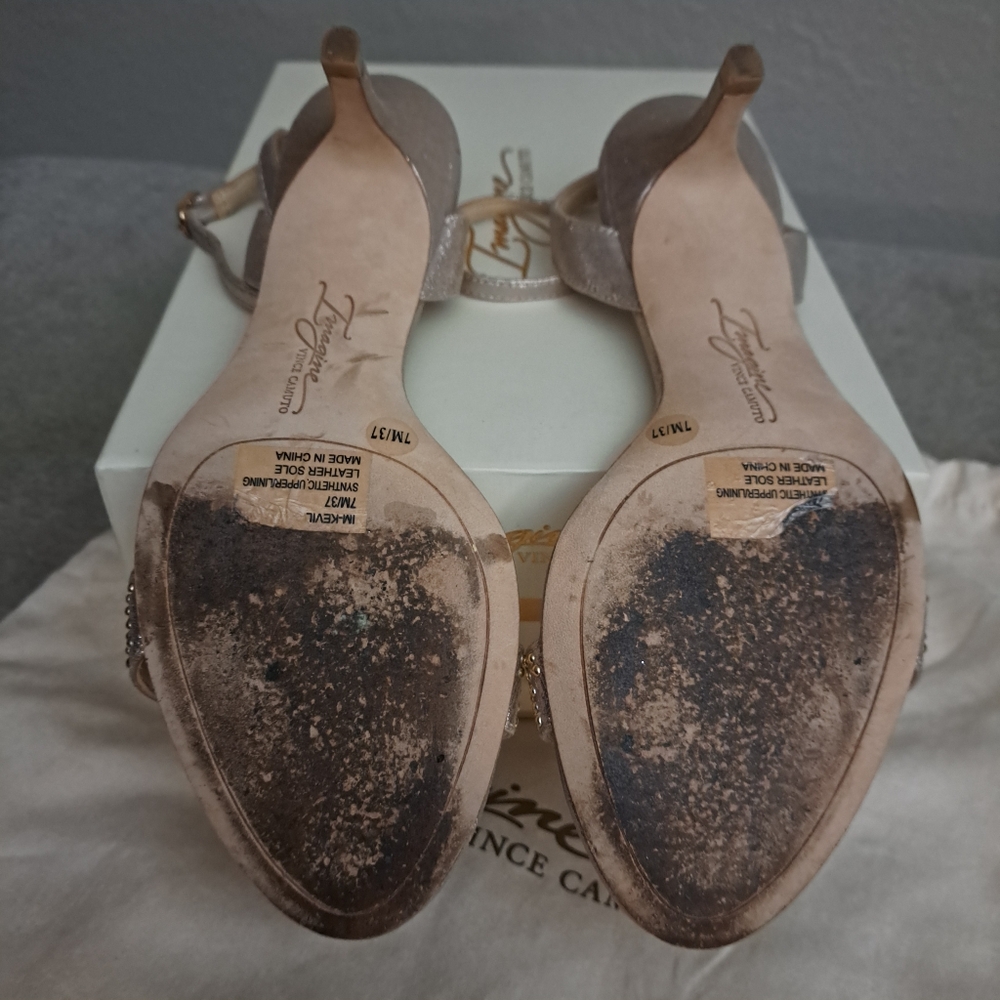 Vince Camuto Imagine Soft Gold Kitten Heels - Picture 10 of 14